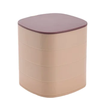 

4 Layer 360 Degree Simple and modern style Rotating Classification With Mirror Earrings Storage Jewelry Box Bracelet Gift