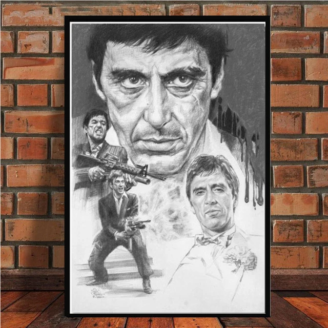 1 шт. картина Scarface плакат с принтами настенная живопись на холсте Модульная