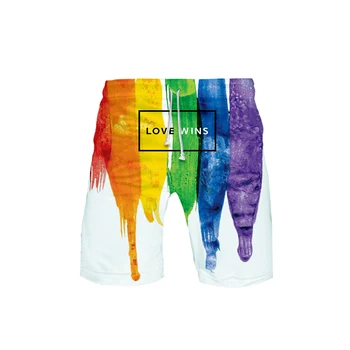

2019 Men's 3D Homosexual templar 3D Board Shorts Trunks Summer Quick Dry LGBT Beach Shorts Men Hip Hop Short Pants Beach Wear