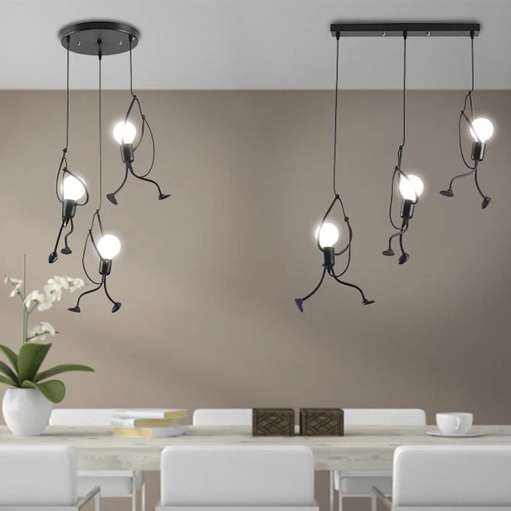 

ASCELINA Retro Villain Chandelier Simple Gloss E27 Base Cover Indoor Living Room Lighting Kitchen Dining Bedroom Ceiling Lamp
