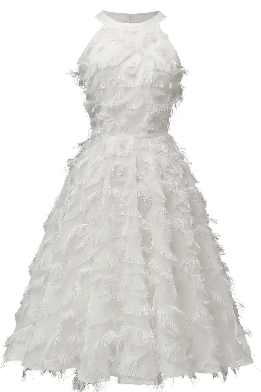 Бордовые коктейльные платья трапециевидной формы с кисточками; Новое поступление года; мягкие розовые и белые праздничные платья; Vestidos Coctel Robe de Cocktail - Цвет: White CPS1427