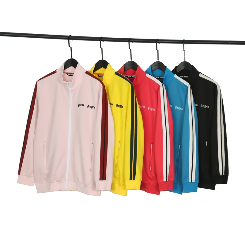 Palm Angels 22SS letters Logo Men Women Lovers Style Casual Fashion Long Sleeve Pants Trousers Boyfriend Gift Sports Jacket Set | Мужская