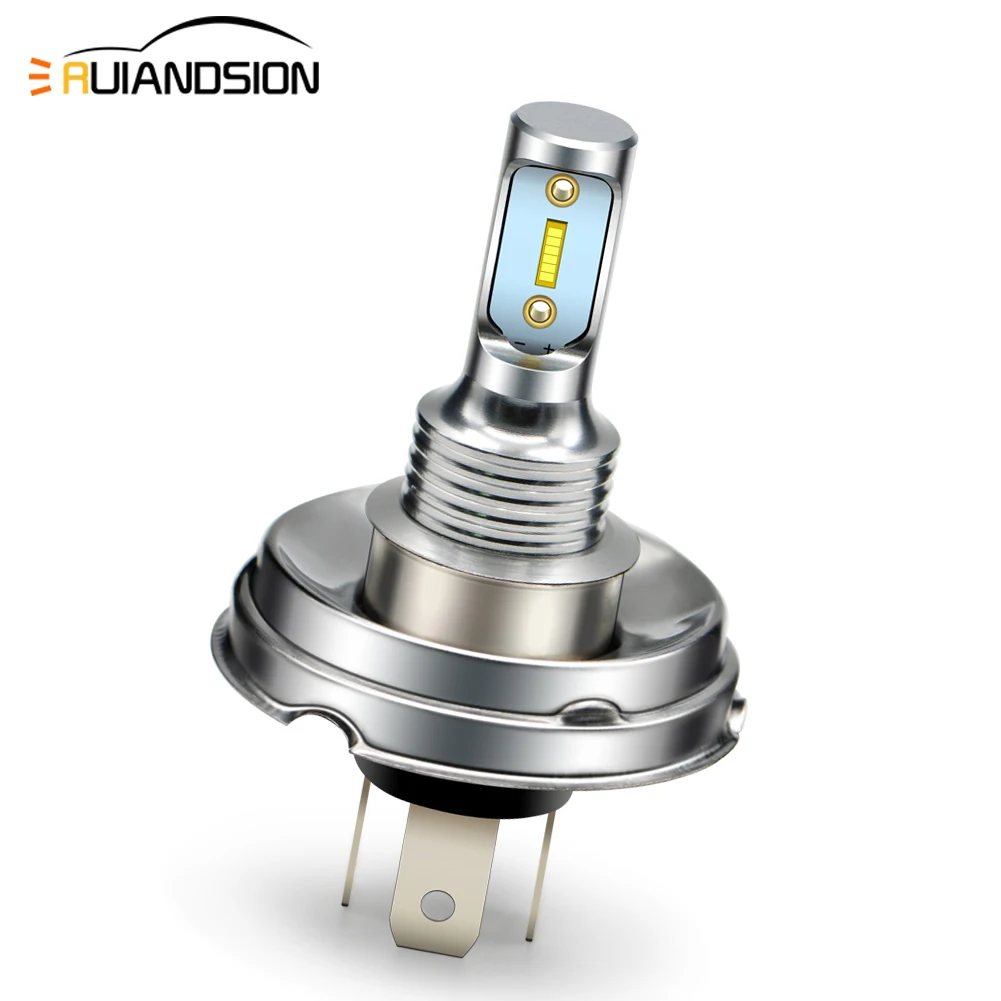 RUIANDSION 1Pcs P26S P45T CSP LED Motorcycle Speed Scooter Headlight 1000Lm Tractor Fog Lamp 10V-30V 12V 24V White 6000K 9W