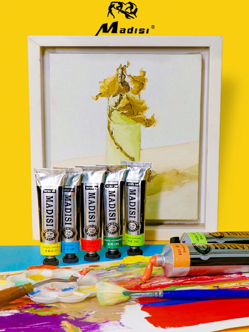 Madisi oil paint 170ML sketch painting practice adult art creation macaron acrylic paint art supplies