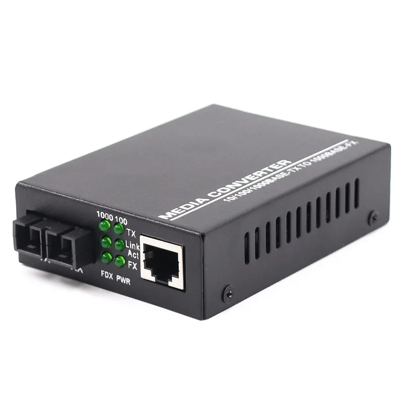 

Gigabit/1000M Single/Multi mode dual-fiber 1 Ethernet port optical fiber transceiver converter 10/100/1000Base-Tx to 1000Base-X