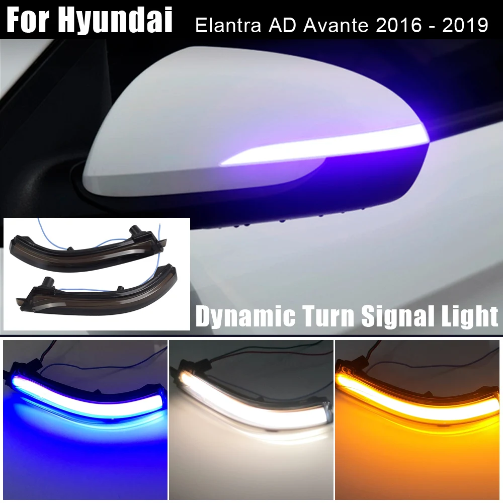 

Car Side Wing Dynamic Turn Signal Blinker For Hyundai Elantra Avante AD 2016 - 2019 LED Mirror Flasher Light Repeater Light