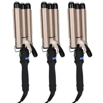 

3 Barrel Curler Both Dry Wet Curling Iron Wand Hair Waver Curling Salon Barber Styling Tools Accessories Hair Styler 110-240V