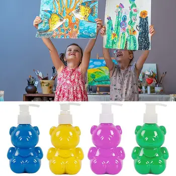 

200ml Watercolor Paint kindergarten Children DIY Painting wash finger Paint Set art supplies For Kid gift