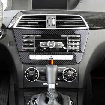

Car Styling Carbon Fiber Style Center Console CD Frame Cover Stickers Trim For Mercedes for Benz A GLA CLA Class W176 X156 C117