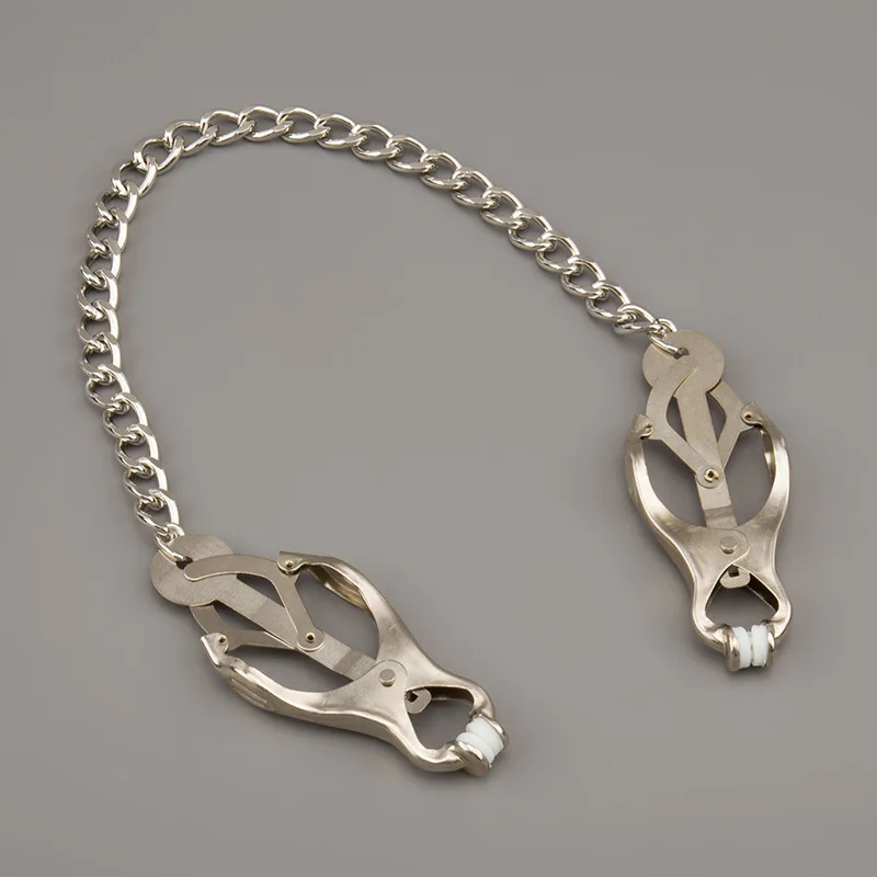 БДСМ бондаж из нержавеющей стали зажимы для сосков с цепочкой груди Эротические