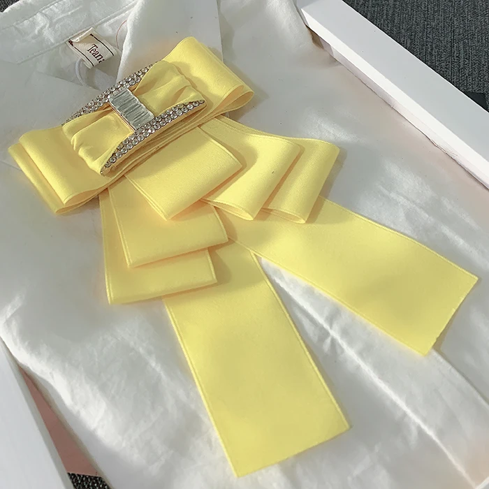 Handmade Bow Tie Мужской женский шейный воротник рубашка булавки зажимы галстук-бабочка Bling сплав горный хрусталь кристалл галстук для свадебной вечеринки галстук деловая лента галстук-бабочка - Цвет: Handmade Bow Tie