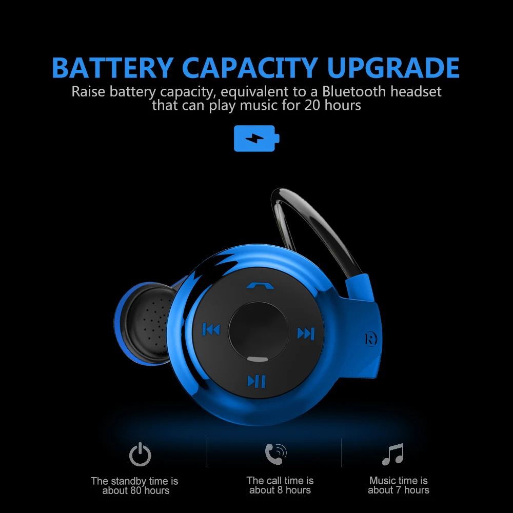 MINI Portable Wireless Bluetooth Headset TF Card Memory Radio Headphone Surround Handsfree Running Sport Waterproof Earphone