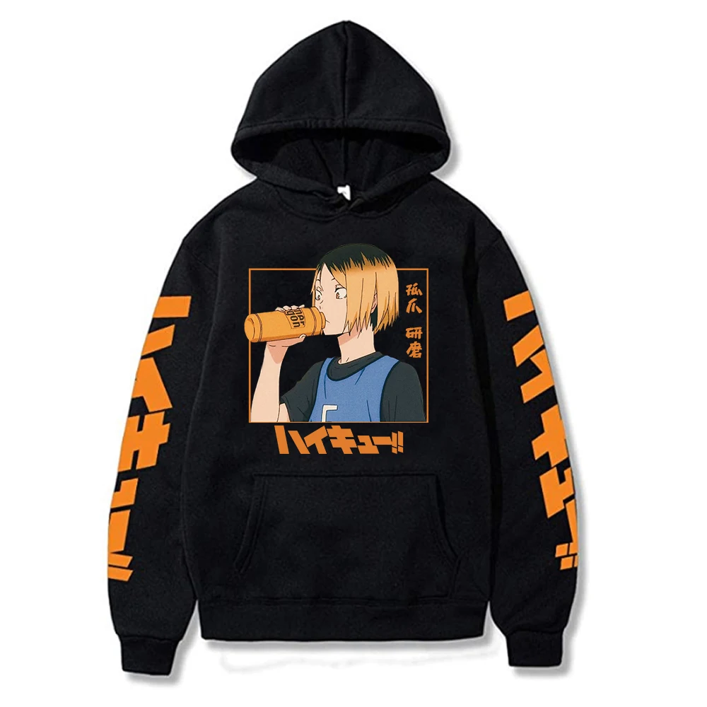 Толстовки Унисекс Harajuku Haikyuu с принтом японского аниме Kenma Kozume мужские толстовки