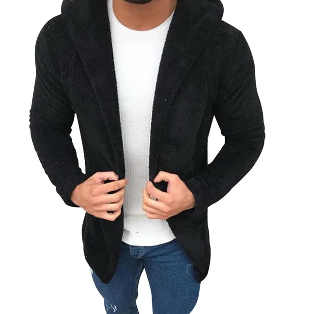 chaqueta de hombre con pelo en el gorro