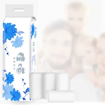 

12rolls 4 Ply Portable Non Toxic Wood Pulp Tear Resistant Restaurant Soft Toilet Tissue Kitchen Bathroom Hotel Water Absorption