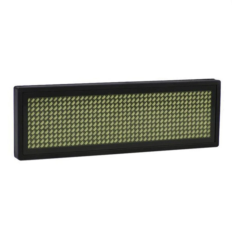 Practical 2 Pcs Programmable LED Digital Scrolling Message Name Tag Id Badge(11X44 Pixels), White& Yellow