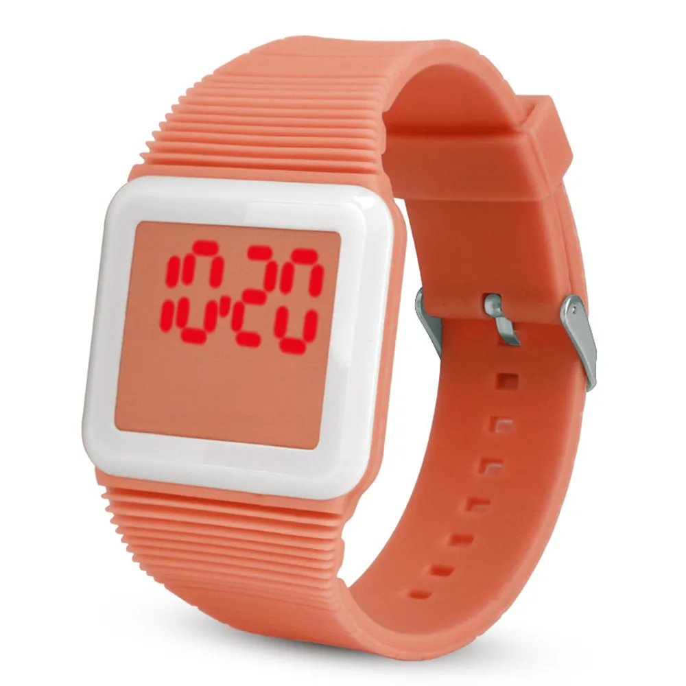 Relogio Masculino электронные цифровые светодиодные силиконовые часы наручные часы браслет для детей женские часы Reloj Mujer A15 - Цвет: E