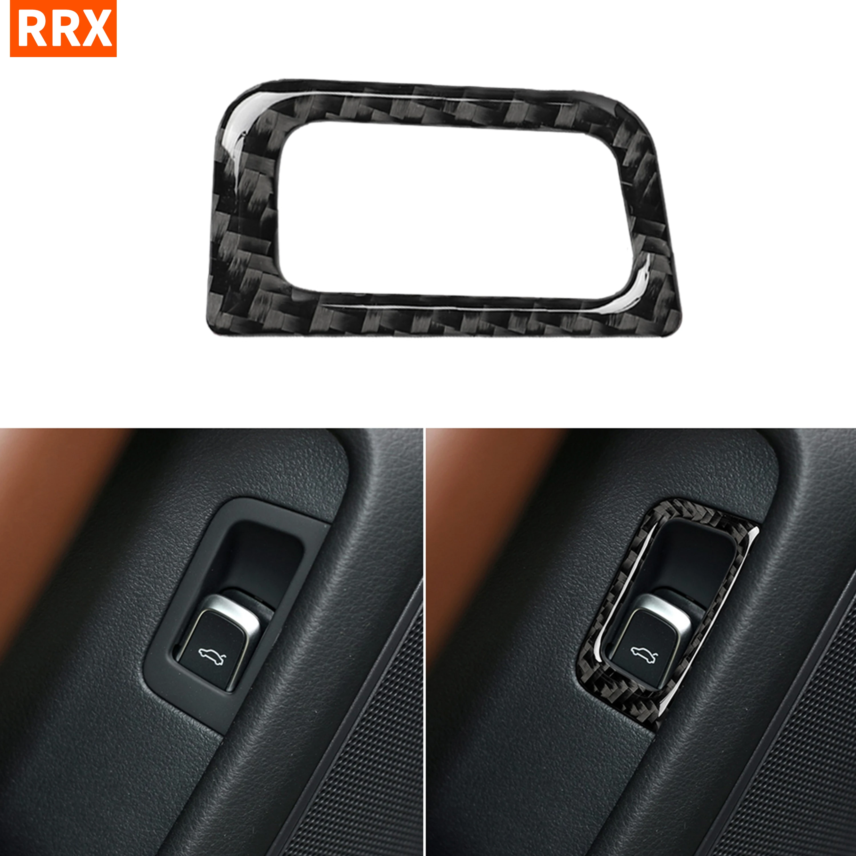 

For Audi A6 S6 C7 A7 S7 4G8 2012-2018 Car Accessories Carbon Fiber Interior Rear Trunk Switch Frame Panel Cover Trim Sticker
