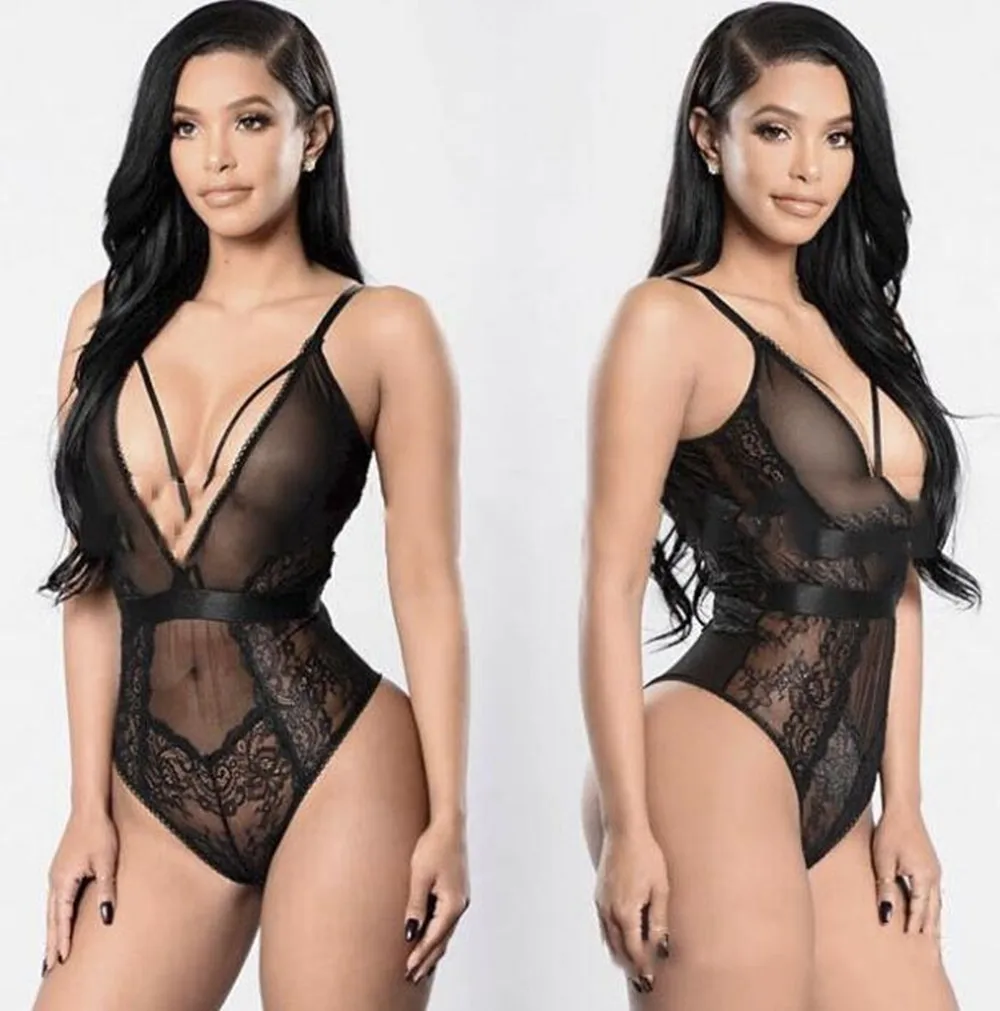 

Sexy Lingerie For Women Sleepwear Nightwear Body Stocking Lace Teddy Dress Babydoll Underwear Sleevless Free Shipping Sexy