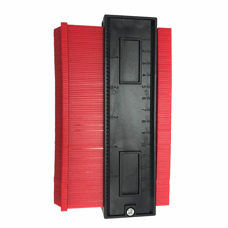 150mm red 1" пластиковый измерительный прибор контурный профиль копировальный датчик дубликатор 125 мм 150 мм 250 мм Деревянный инструмент для маркировки плитки из ламината общие инструменты - Цвет: 150mm red