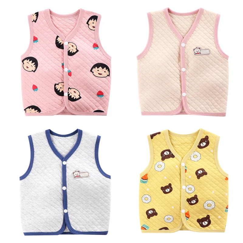 Baby Kids Children Vest 1 4Y Cotton Autumn Winter Baby Jacket Sleeveless Boys Girls Vest Soft