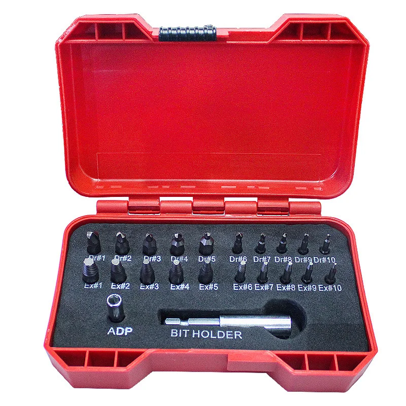 

Damaged Screw Extractor Set for Broken Screw Bolt Extractor Screw Remover Tool Easily Remove Stripped Broken Screws Hand Sets