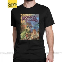 Camiseta de los hombres de la isla del mono Guybrush 3 epwood pirata Retro juego gracioso camisetas de manga corta camisetas de algodón 4XL 5XL