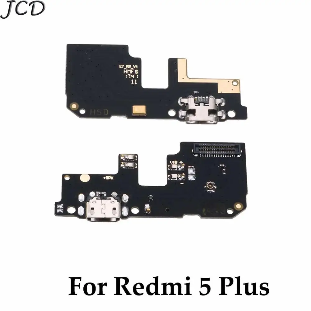 For Redmi 5 Plus JCD для Xiaomi Redmi note 4x 5A 5 6plus S2 7 note 5A 7 5 6 iPad Pro микрофонный модуль+ зарядка через usb Нижняя плата Flex кабель Разъем - Цвет: For Redmi 5 Plus