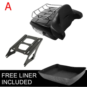 

Motorcycle 10.7" Chopped Pack Trunk Backrest 2-Up Rack For Harley Tour Pak Touring Road King Road Glide Street Glide 2014-2019