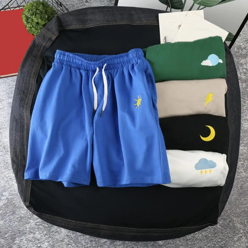 M-3XL Summer Running Shorts Men Sun Moon Quick Drying Drawstring Elastic Fifth Pants Board Sports Gym Shorts Pants Clothing M-3XL Summer Running Shorts Men Sun Moon Quick Drying Drawstring Elastic Fifth Pants Board Sports Gym Shorts Pants Clothing