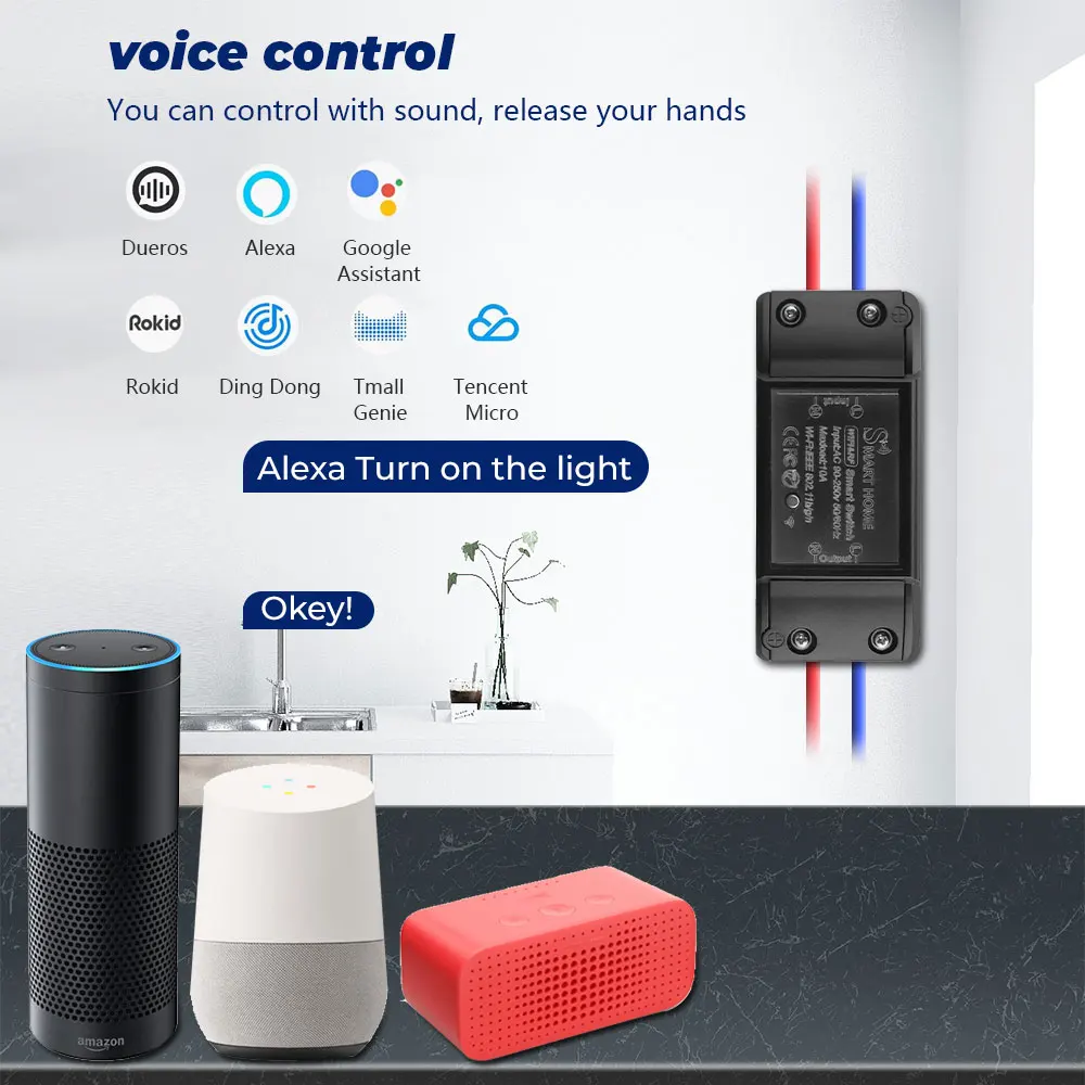 SMATRUL Smart Life APP WiFi кнопочный переключатель светильник RF 433 МГц настенный 110 В 220 DIY