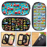 Cartoon Fire Truck Excavator Crane Cosmetic Case Pencil Bag Kids Stationary Bag Engineering Vehicle Pencil Box School Supplies 1