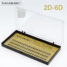 NAGARAKU наращивание ресниц 2D-6D русский объем ресниц готовые вентиляторы мягкие и натуральные ресницы пучки высокое качество реснички 0.07C