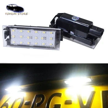 

White LED License Number Plate Lights Lamp For Renault Clio MK3 Espace Koleos Kadjar HA HL Laguna MK2 Master MK2 Megane Trafic