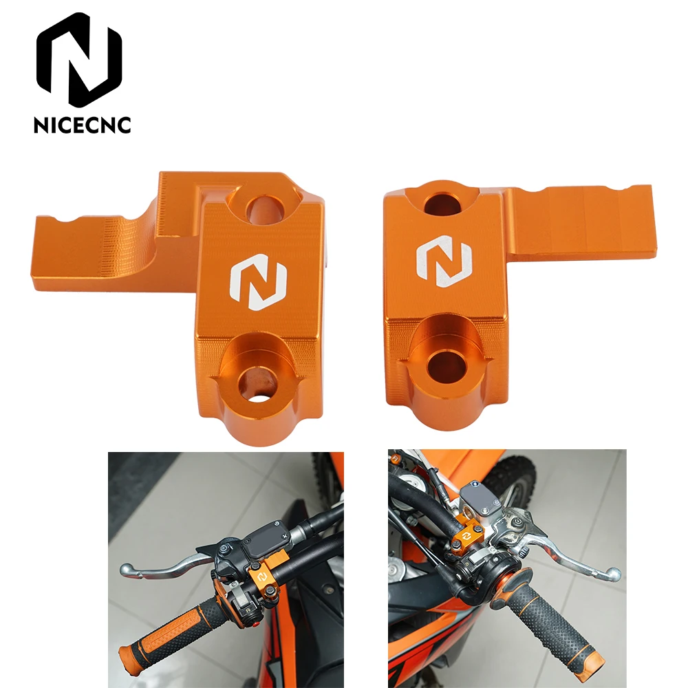 NICECNC Aluminum Front Brake Guard / Heel Protector For KTM 125-500 (2016-2025) - Orange/Black 10 thumbnail image