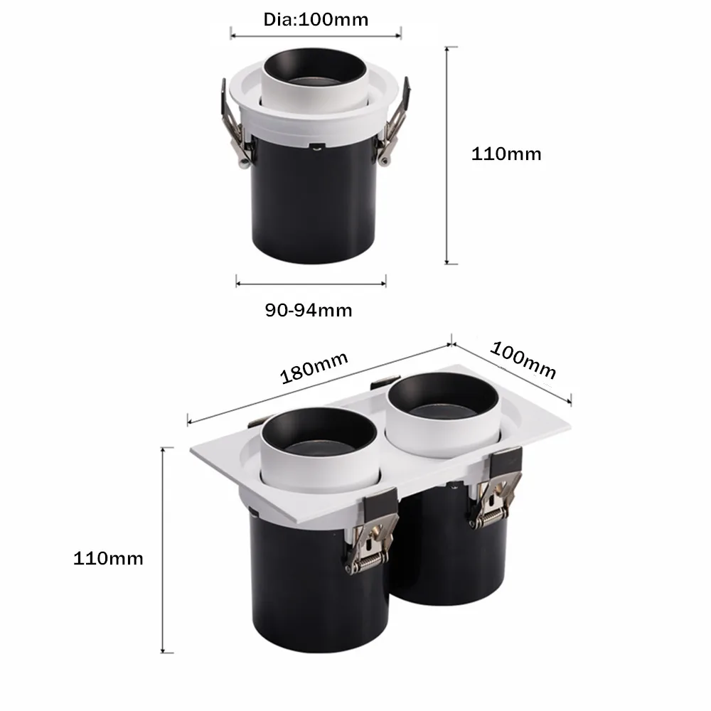 Светодиодный потолочный светильник с одной или двойной головкой 7 Вт 10 20 24