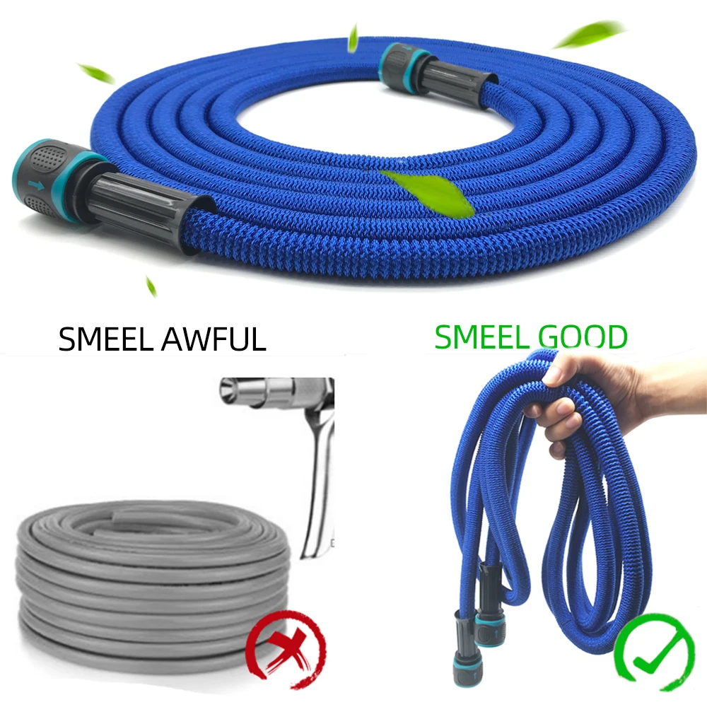 25FT-100FT Magic Hose Multi-functional Garden Hose Expandable Flexible Water Hose Pipe with Spray Gun?Natural Rubber