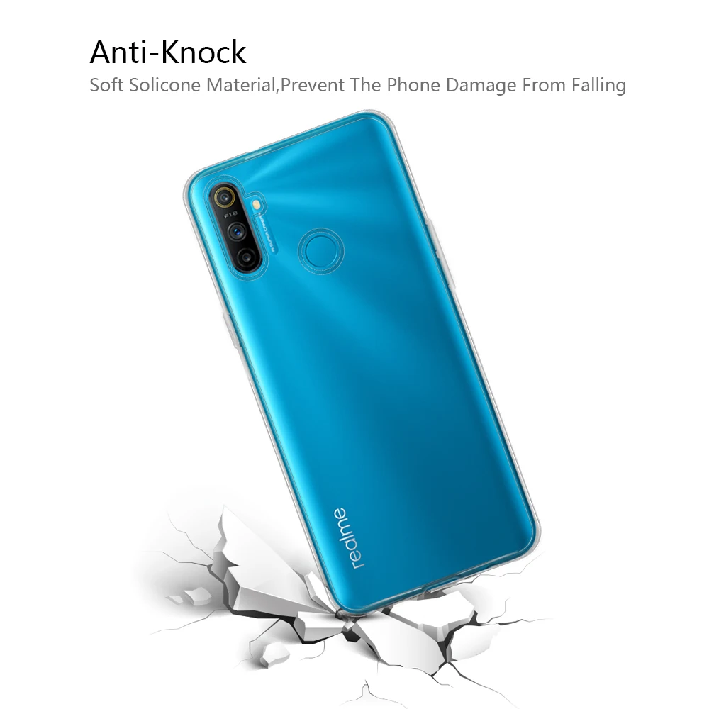 Силиконовый ультратонкий прозрачный мягкий чехол для Oppo Realme 7i 7 5G 6i 5i 5 5s 6S 6 Plus 3 C17