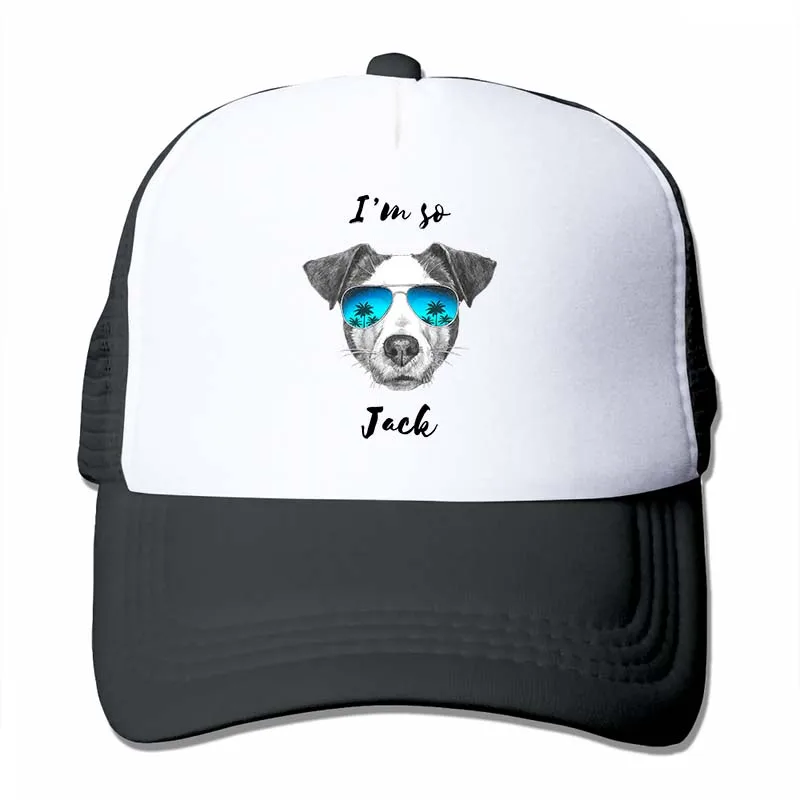 Jack Russell-Im So Jack-Jack Russell для и-подарок для JST Кепка для любителей бейсбола для мужчин и женщин Кепка для водителя грузовика Регулируемая Кепка - Цвет: 4-Black
