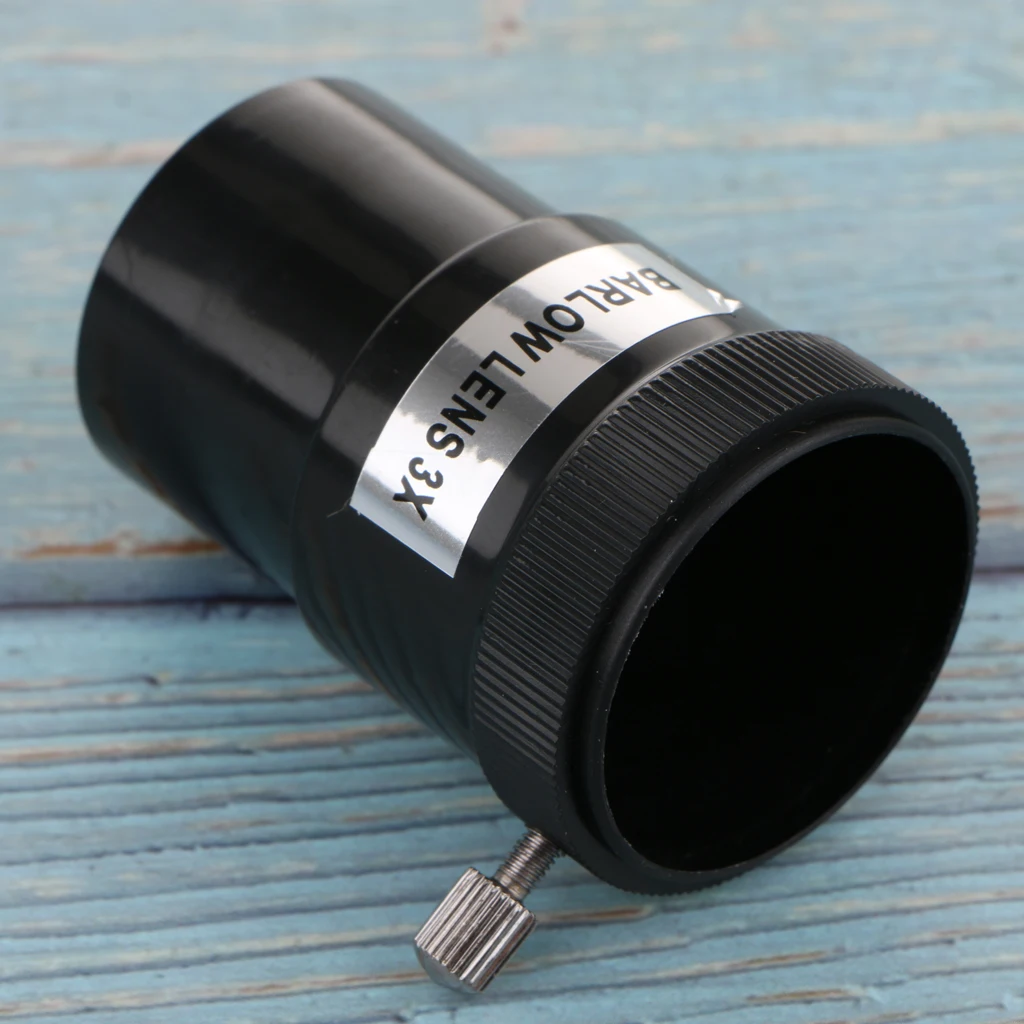 1.25'' Telescope Eyepiece Barlow Lens 3X Magnification Universal T Ring Adapter M42 Thread