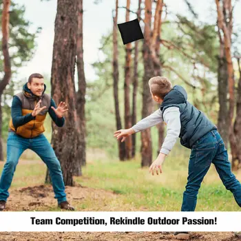 Weather Resistant Cornhole Bags Black and Red Set of 12 Beanbag Toss Game Sports  SP36966 2