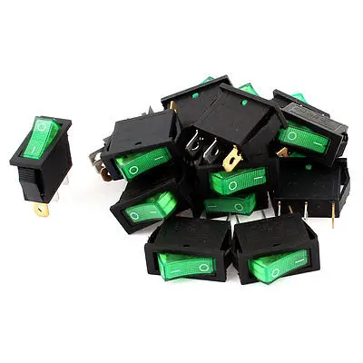 

14pcs AC 110V-220V Lights On/Off Snap-In Panel Mount SPST Rocker Switch