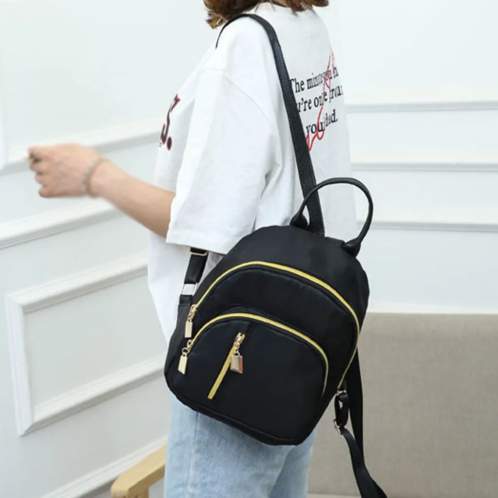 

Backpacks Woman2019 Women's Fashion Solid Color Backpack Multi-Function Shoulder Bag Casual Backpack Single Shoulder Backpack#81