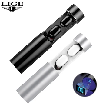 

LIGE TWS Wireless Earbuds 3D Stereo Sports Waterproof Earphones Mini Bluetooth 5.0 Earphone With Dual Mic Auto Pairing Headset