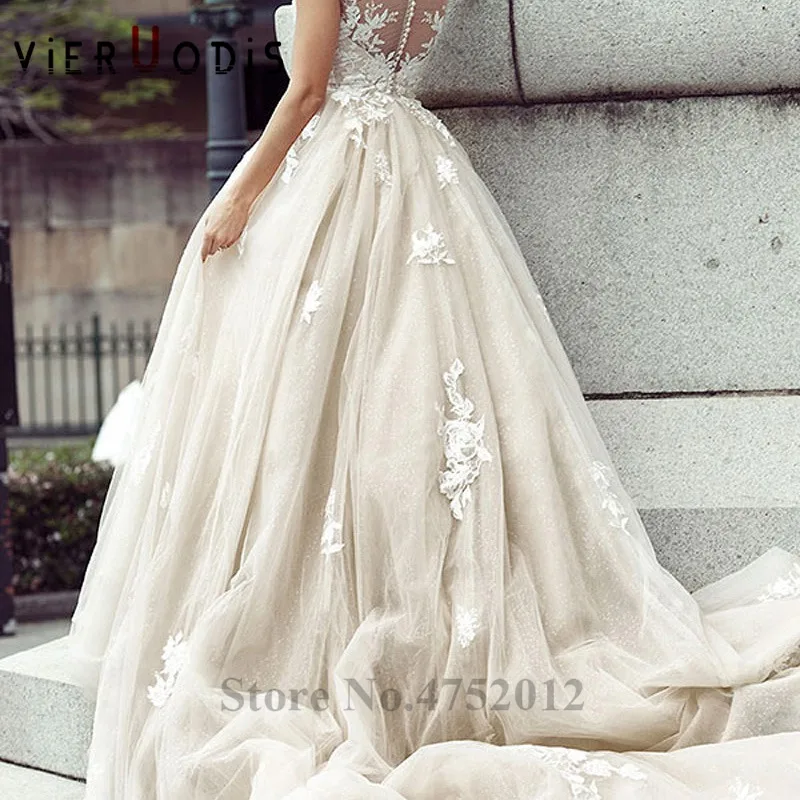 Принцесса с аппликацией из кружева и Тюля Свадебное бальное платье vestidos De Novia 2019 Новое поступление Плиссированное свадебное платье со