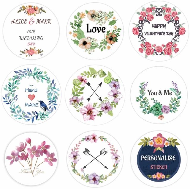 500 PCS Logo personalizzato etichette adesive adesivi etichetta matrimonio  compleanno battesimo festa progetta il tuo adesivo confezione  personalizzata - AliExpress