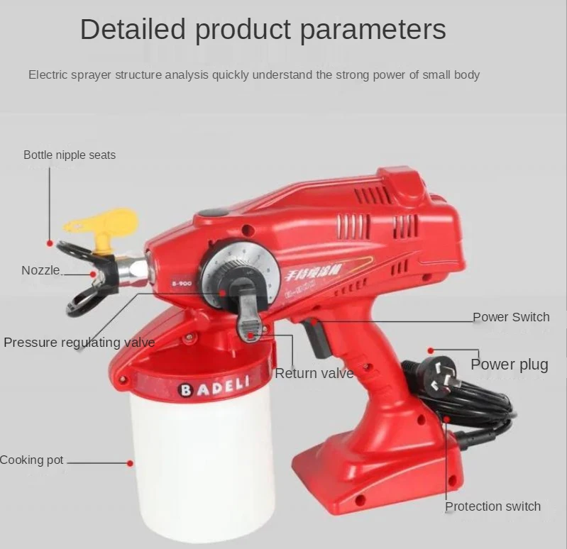 220V HandHeld Spray Paint Paint Emulsion Paint Spray Paint Machine