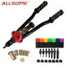 ALLSOME BT-607 RIVET NUT TOOL Hand Blind Riveter Hand Riveter Rivet Gun with 7 Metric Mandrels 70pcs Rivnuts ► Photo 1/4