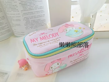 

IVYYE 21CM My Melody Fashion Anime Cosmetic Bags Canvas Zipper Travel Makeup Bag Storage Wash Toiletry Girl Tote New