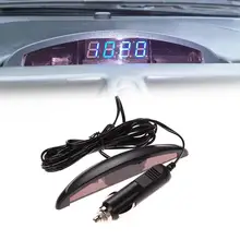 3 в 1 Время/температура/напряжение цифровой светодиодный Будильник Авто электронные часы автомобиль Вольтметр термометр календарь 12 В